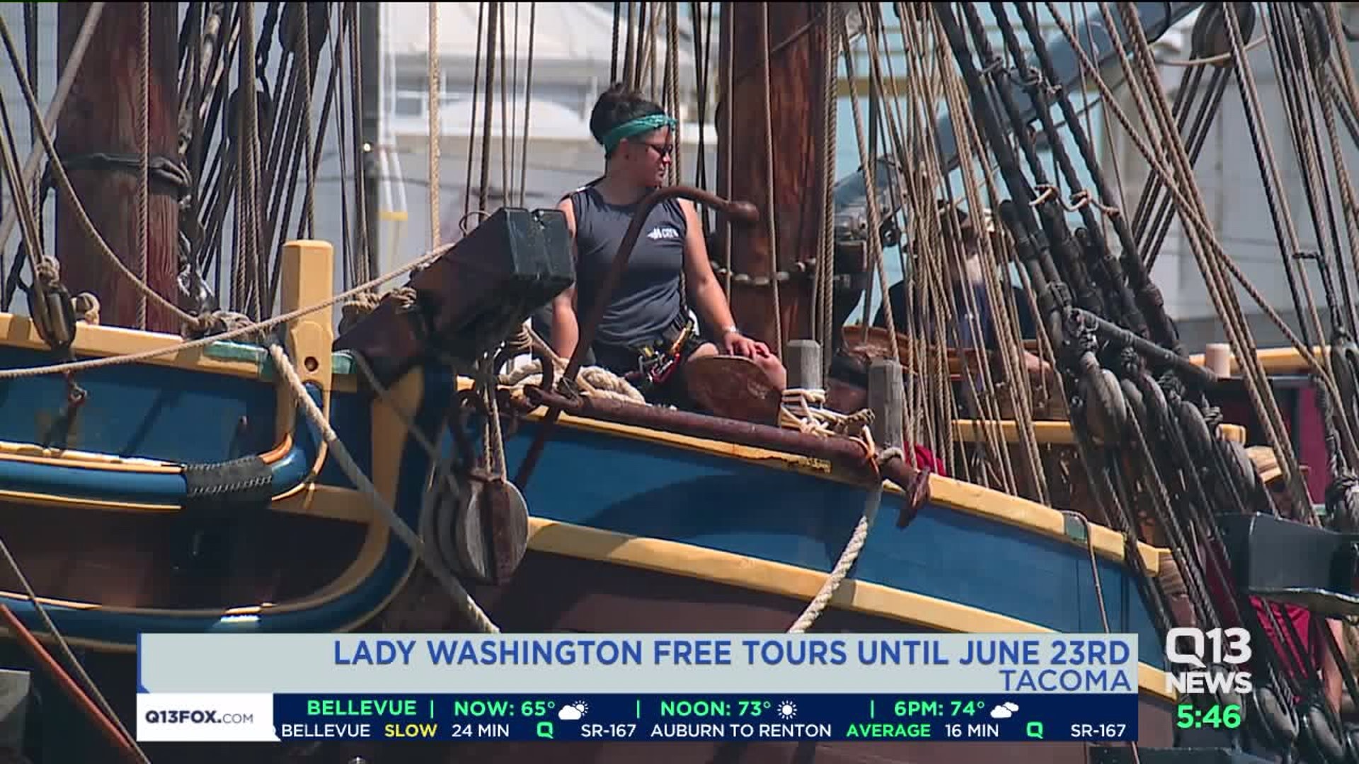 Lady Washington docks in Tacoma