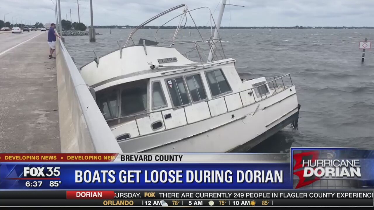 Dorian sends some boats for a wild ride
