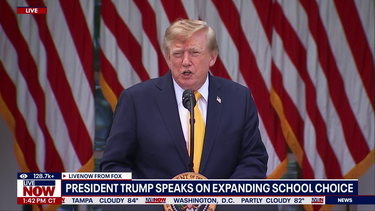 President Trump delivers remarks from White House Rose Garden
