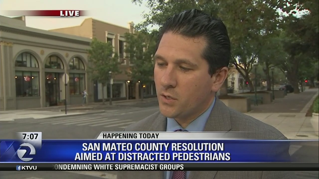 San Mateo County supervisor wants to crack down on distracted walking