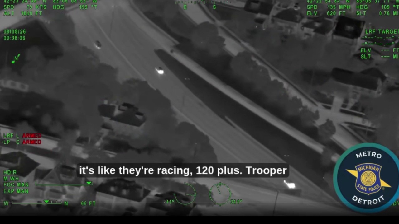 Video: State police helicopter tracks down Lodge drag racers