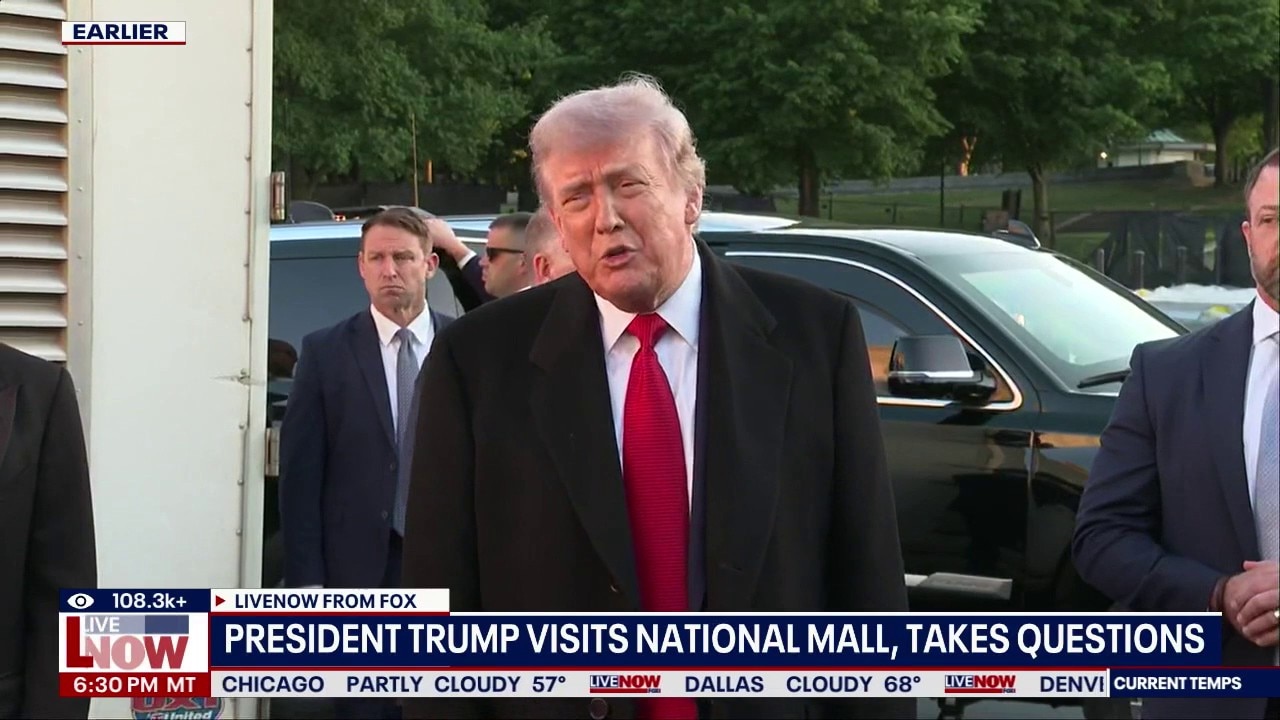 Trump visits National Mall, takes questions on Iran