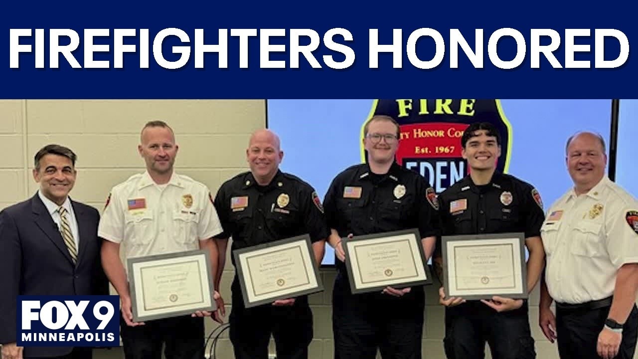 Eden Prairie firefighters honored for saving baby from burning townhome