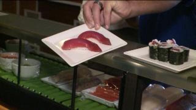 Chip learns how to prepare sushi