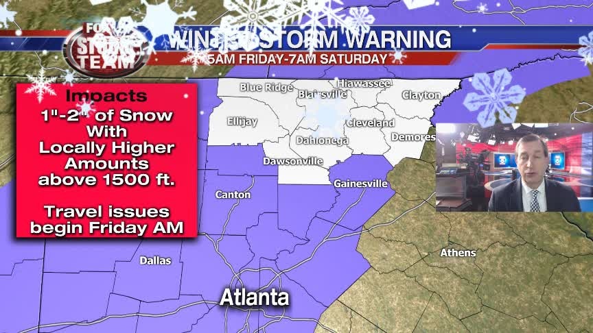 Winter Storm Warning for NE GA | FOX 5 Atlanta