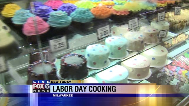 Laura helps make cream puffs at Metro Market