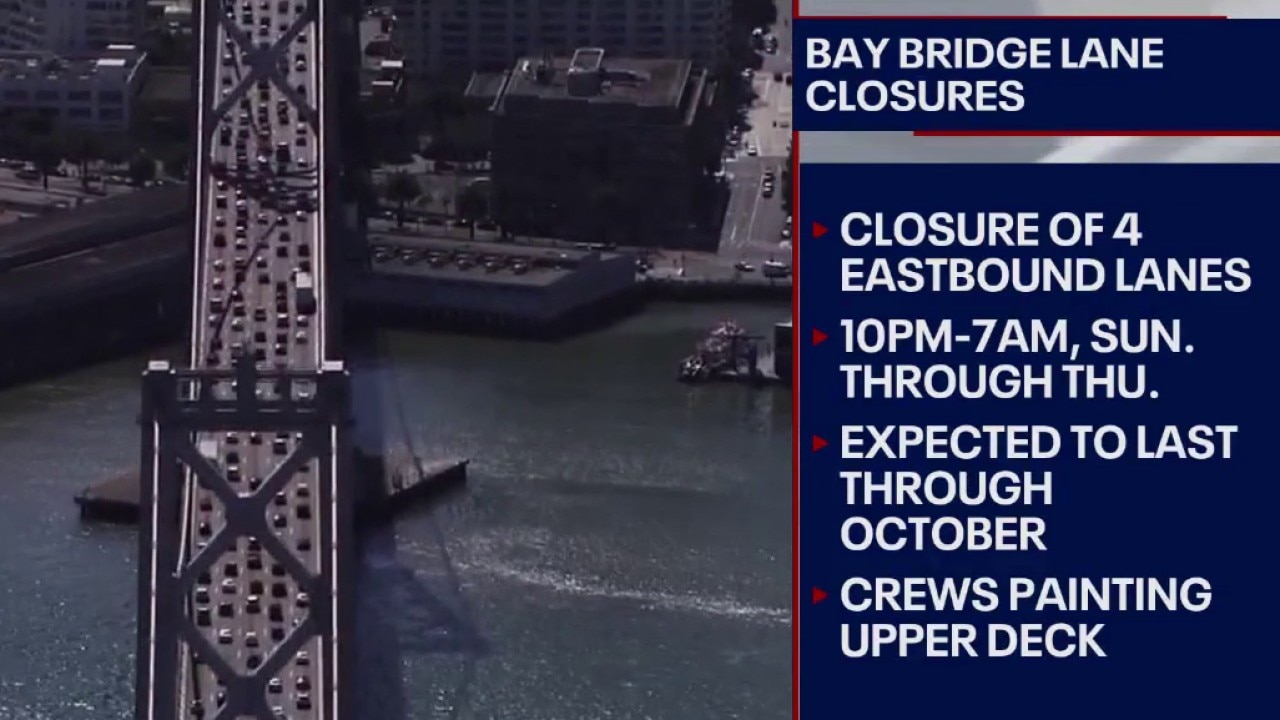 Bay Bridge repair work will shut down lanes through October