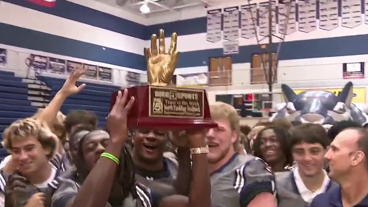 North Paulding High celebrates with trophy