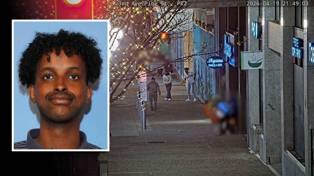 RAW: Surveillance video captures downtown Seattle attack