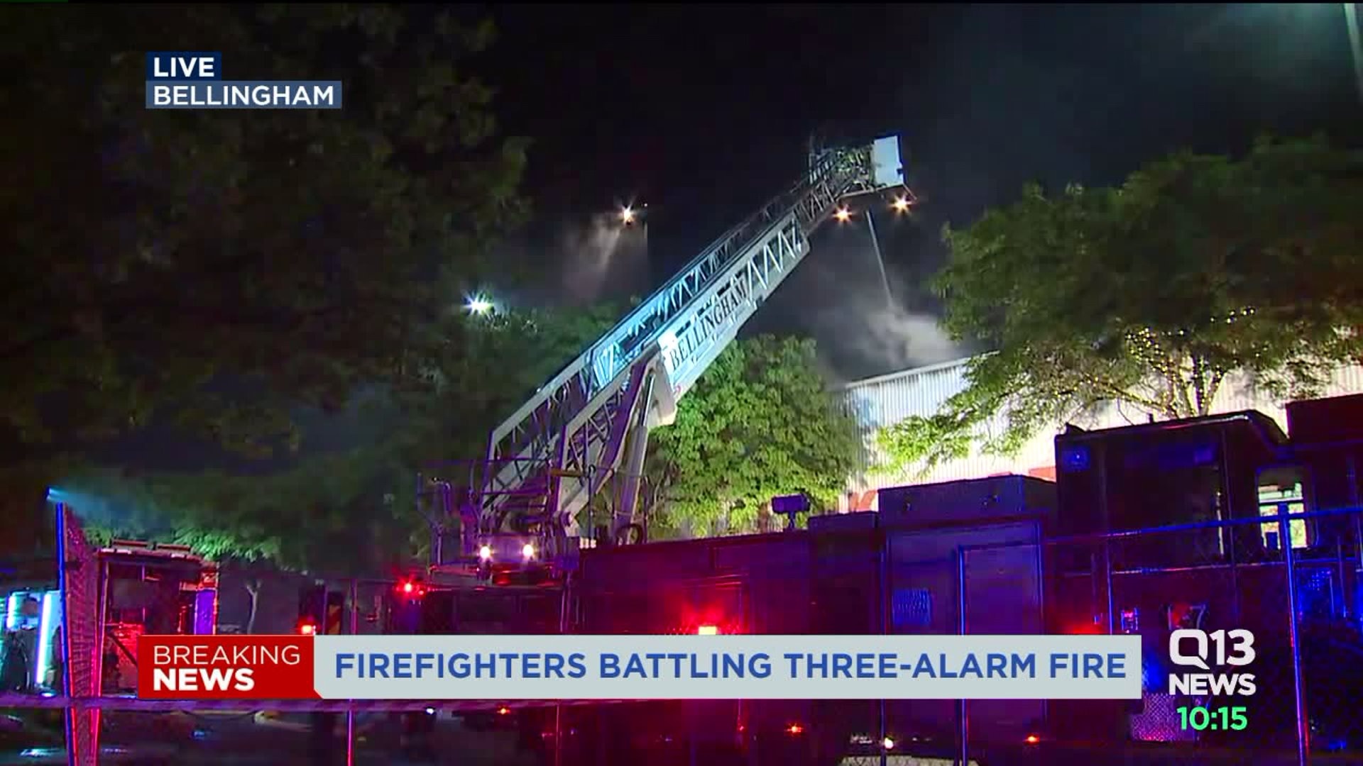 3-alarm fire in Bellingham