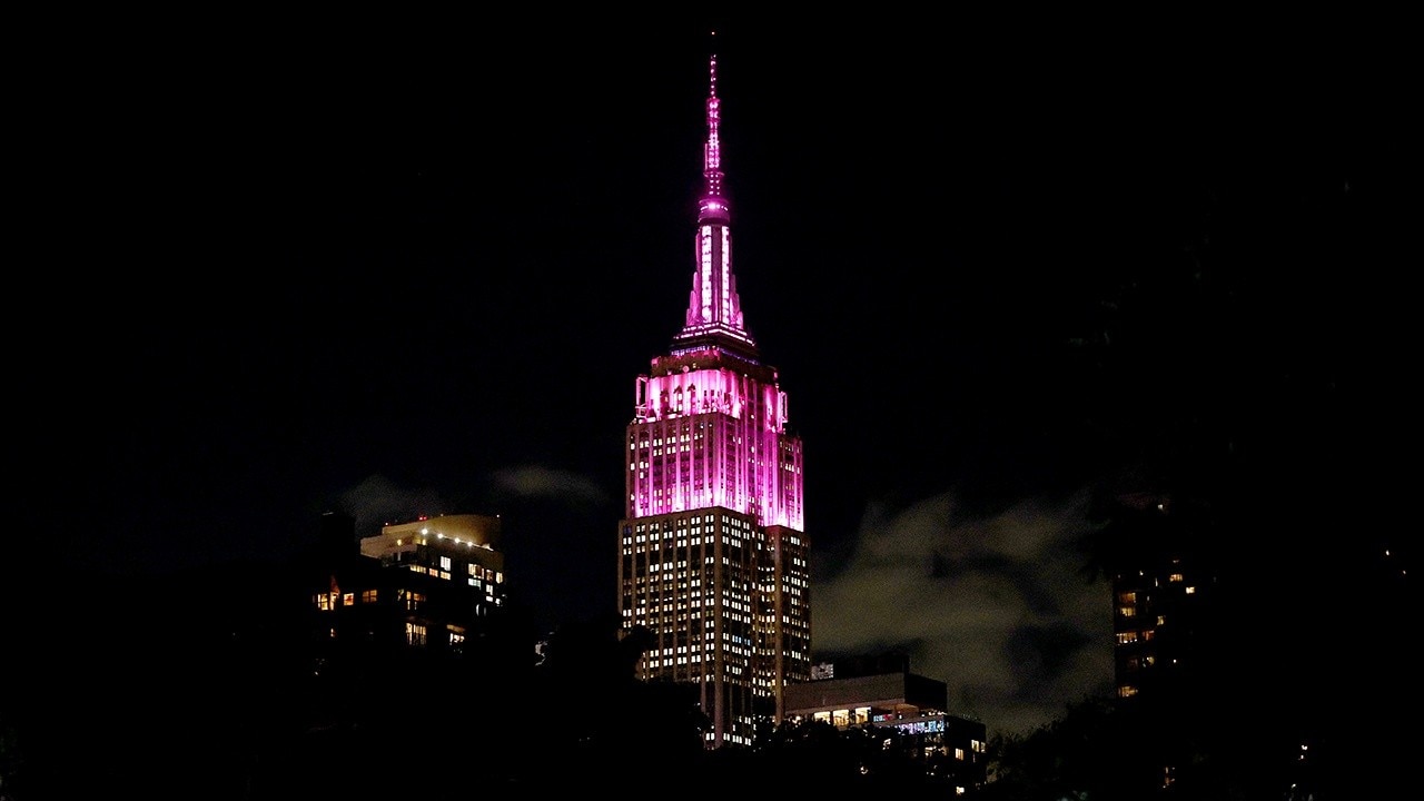 Empire State Building shimmers in pink in tribute to Dolly Parton