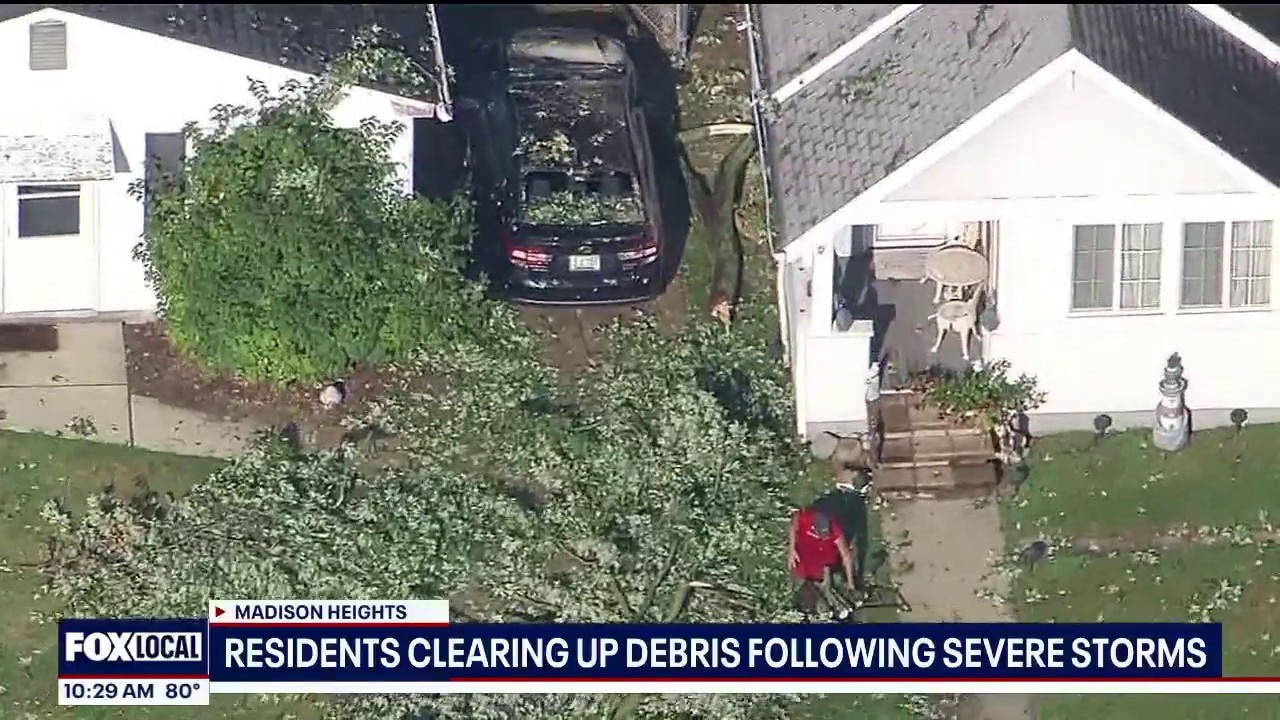 Storm damage across Metro Detroit after Wednesday's severe weather