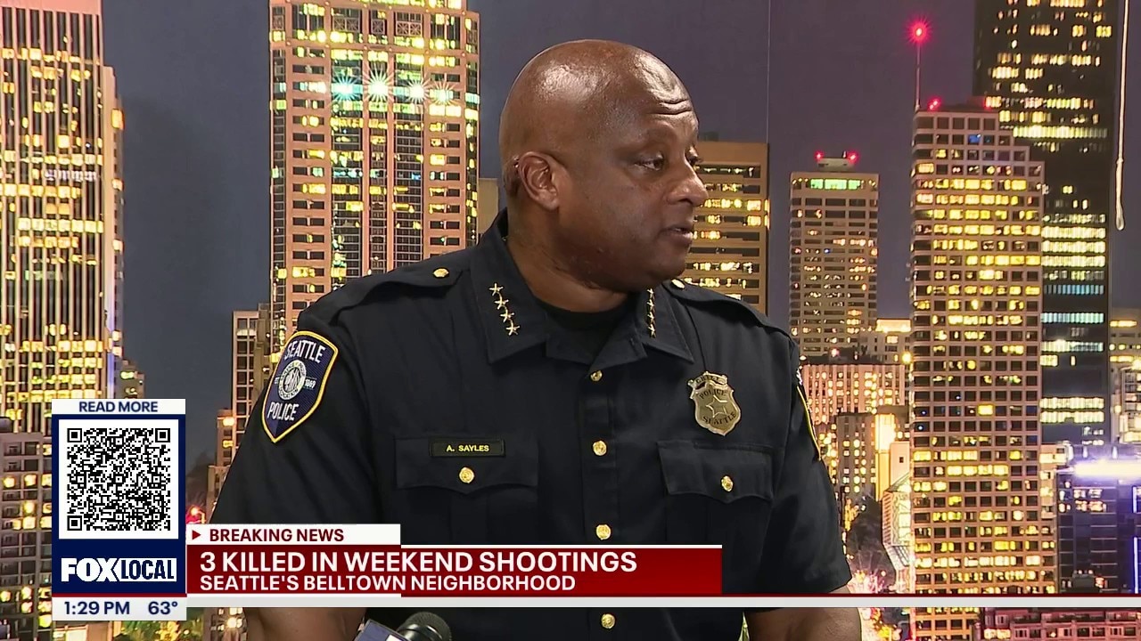 Seattle Interim Police Chief Andre Sayles addresses weekend gun violence in Belltown