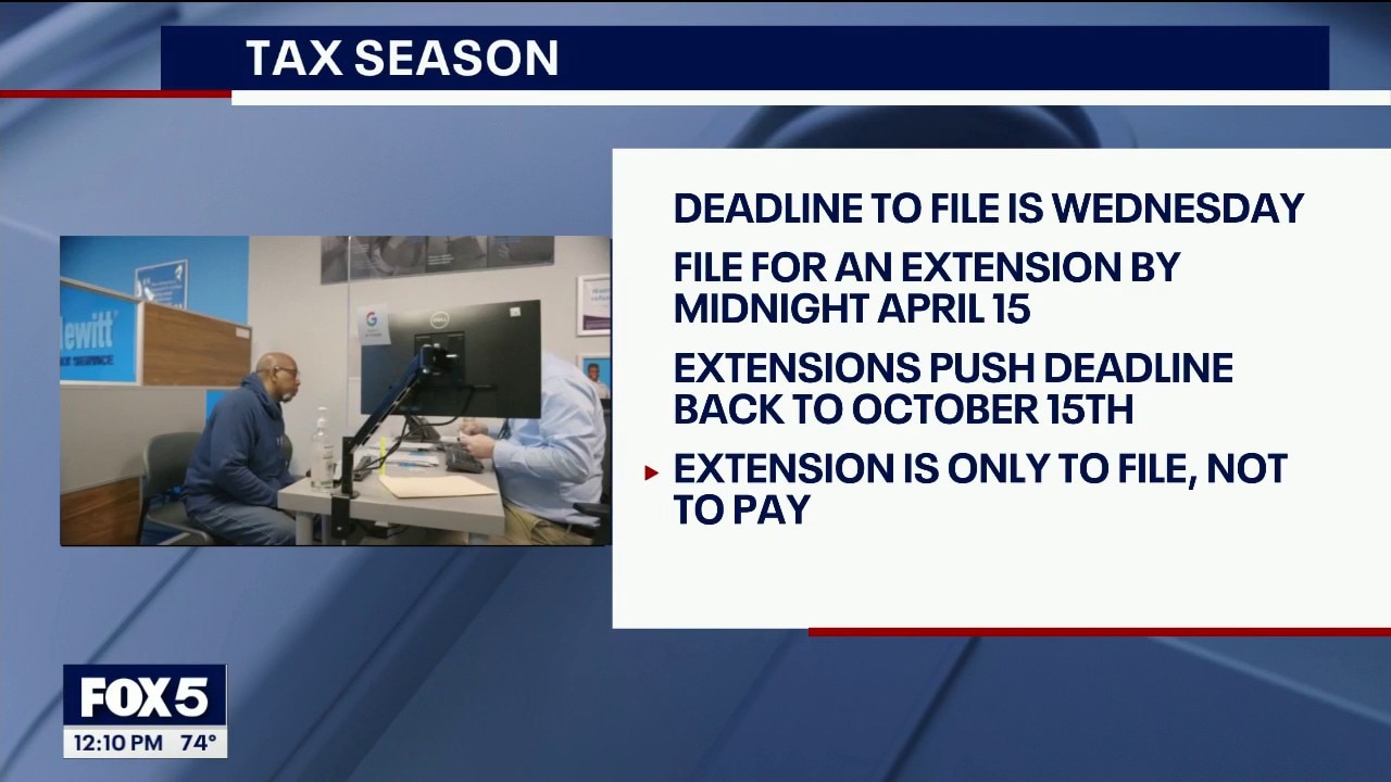 Tax deadline is this Wednesday