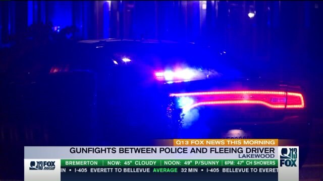 Gunfights between police and fleeing driver in Lakewood
