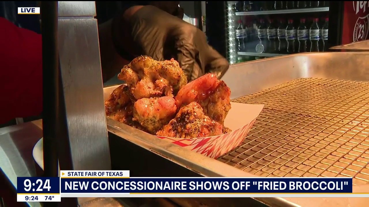 Fried broccoli available at the State Fair of Texas