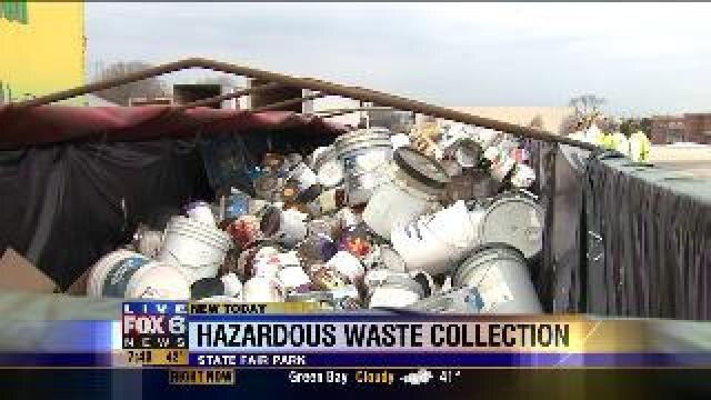 Justin helps out at the Hazardous Waste Collection