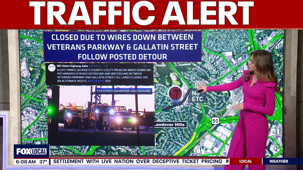 Traffic Alert: Crashes and downed wires cause delays Tuesday 