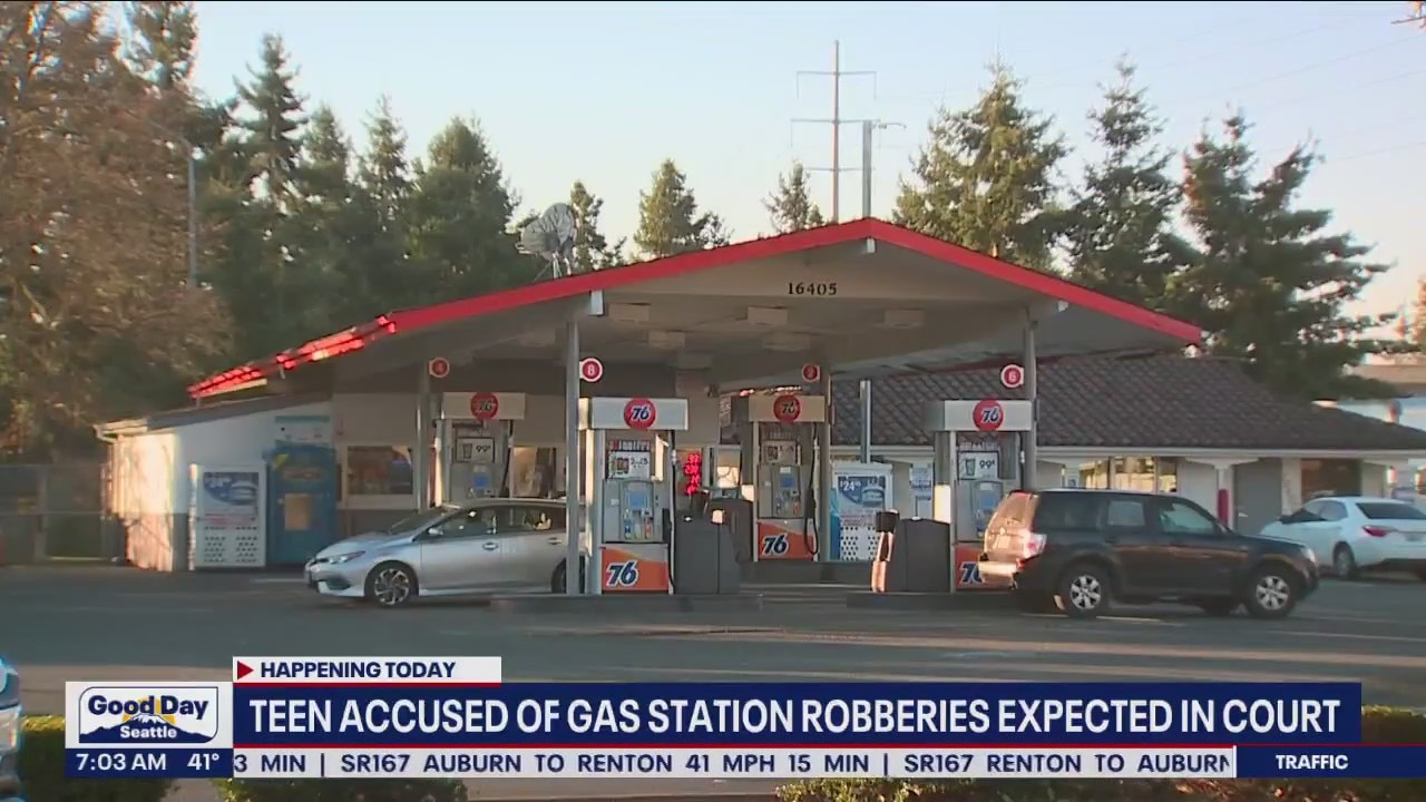 Teen accused of gas station robberies expected in court | FOX 13 Seattle