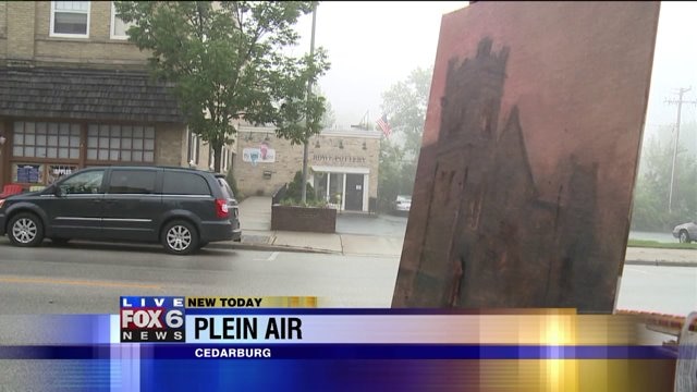 Chip talks with artist about Plein Air