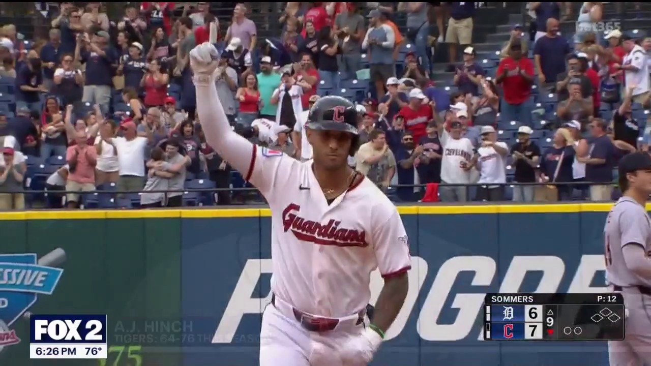  Guardians walk off Tigers in top of double header