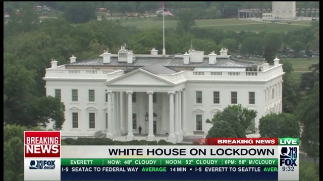White House on lockdown after person threw items over fence