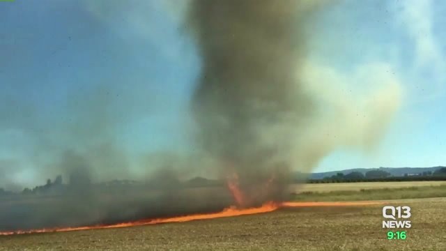 Fire tornado caught on camera in Oregon