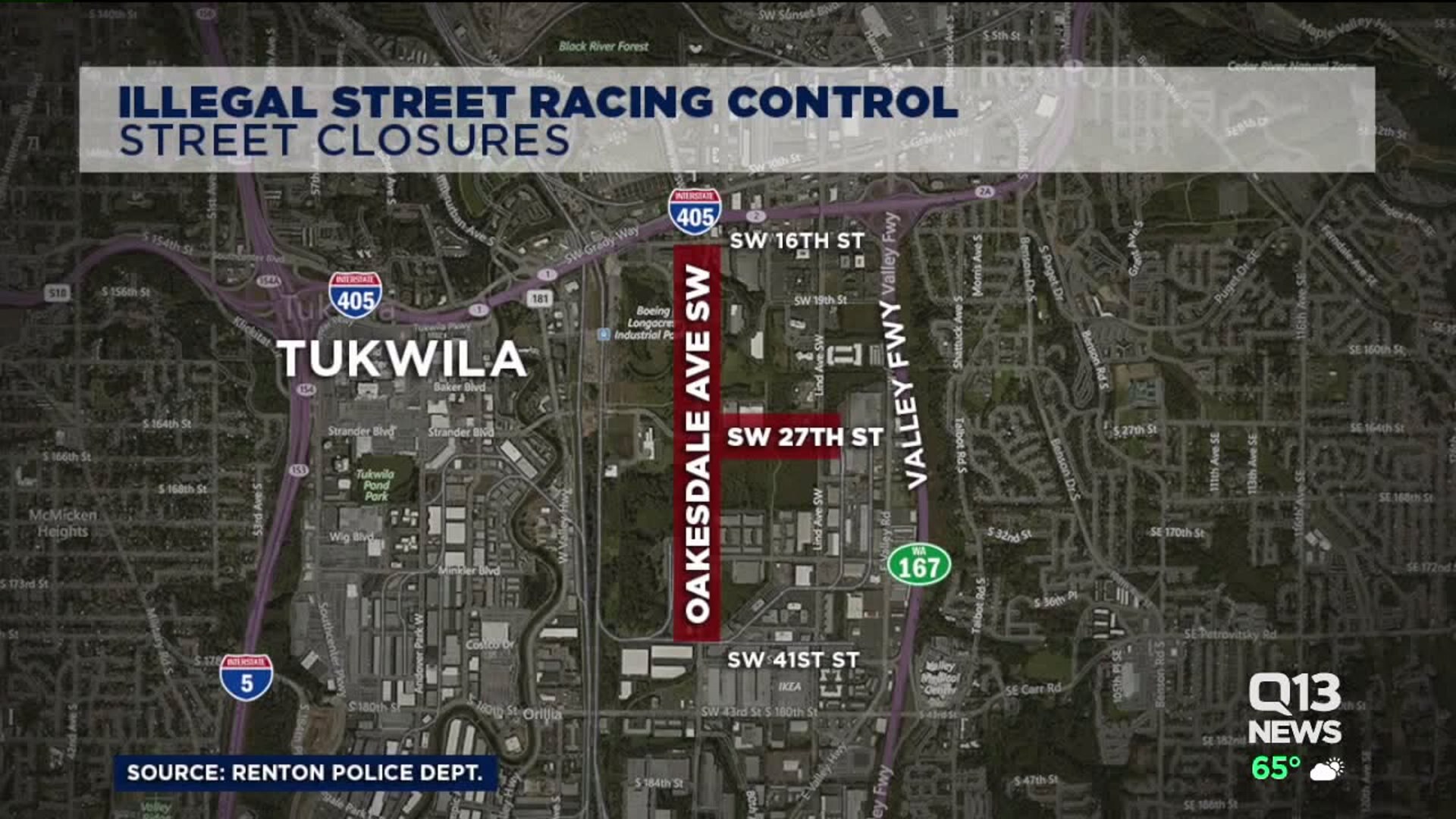 Renton street closures