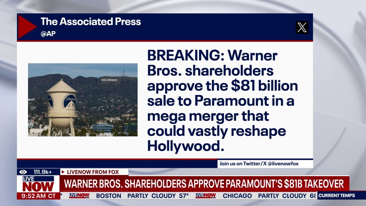 Warner Bros. shareholders approve Paramount takeover