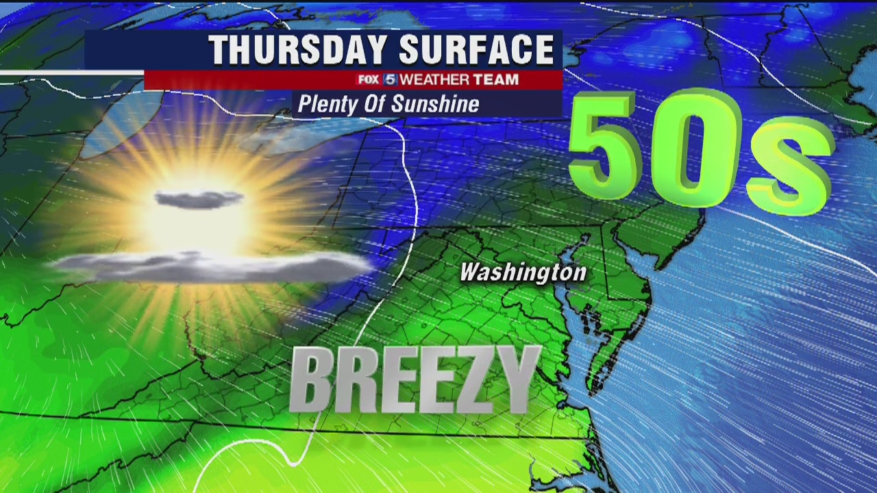 FOX 5 Weather forecast for Thursday, April 16