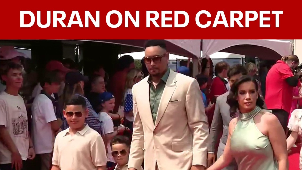 Jhoan Duran and family on MLB All-Star Red Carpet