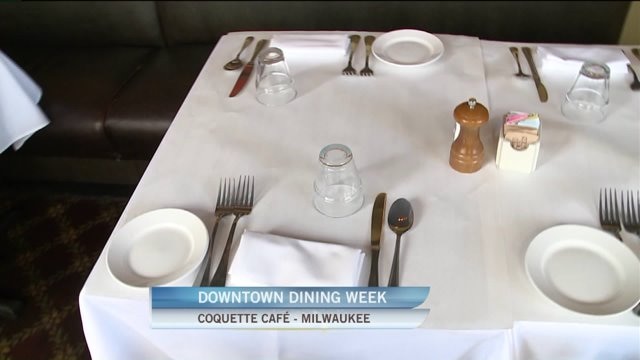 Kramp checks out the menu for Downtown Dining Week