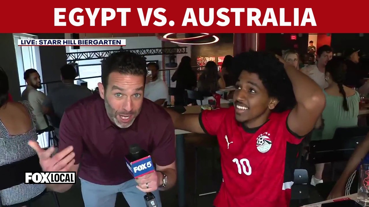 Fans watch Egypt vs. Australia World Cup match with bated breath
