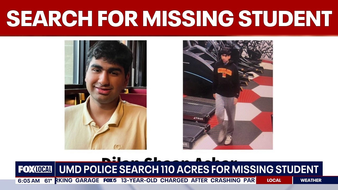 UMD police search 110 acres for missing student | FOX 5 AT 6AM