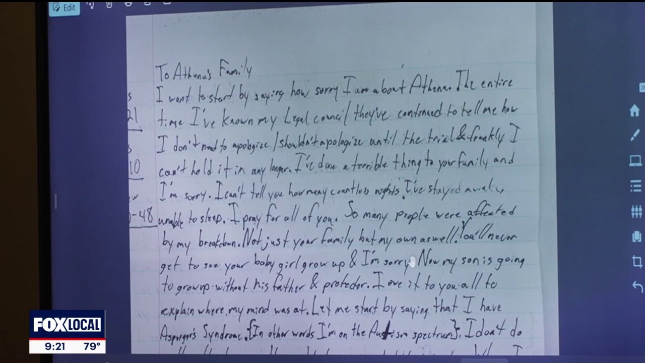 Alleged Tanner Horner suicide note shown to jurors