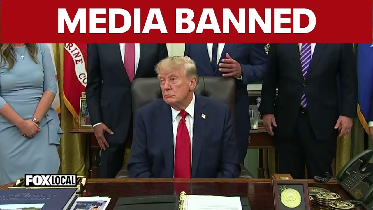 FULL: President Trump speaks after banning CNN, MS NOW and Politico from White House