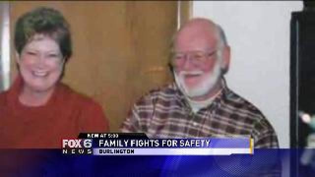 Family fighting for cross walk