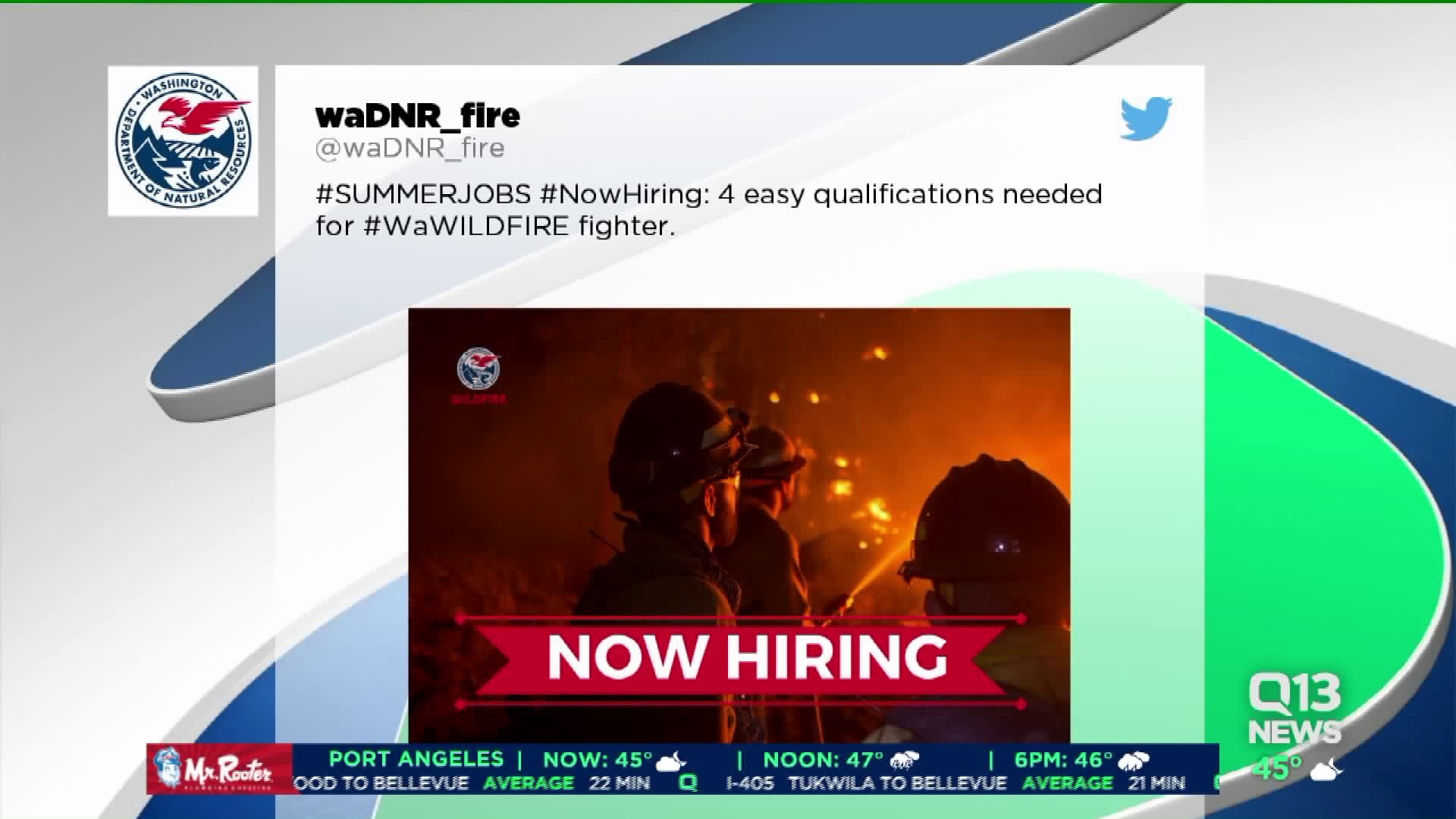 Department of Natural Resources seeking firefighters