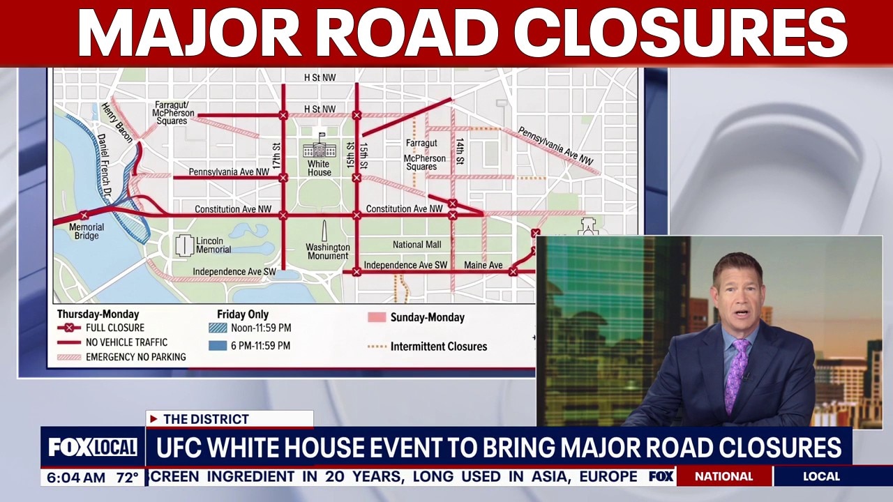 UFC White House event to bring major road closures to DC | FOX 5 AT 6AM  