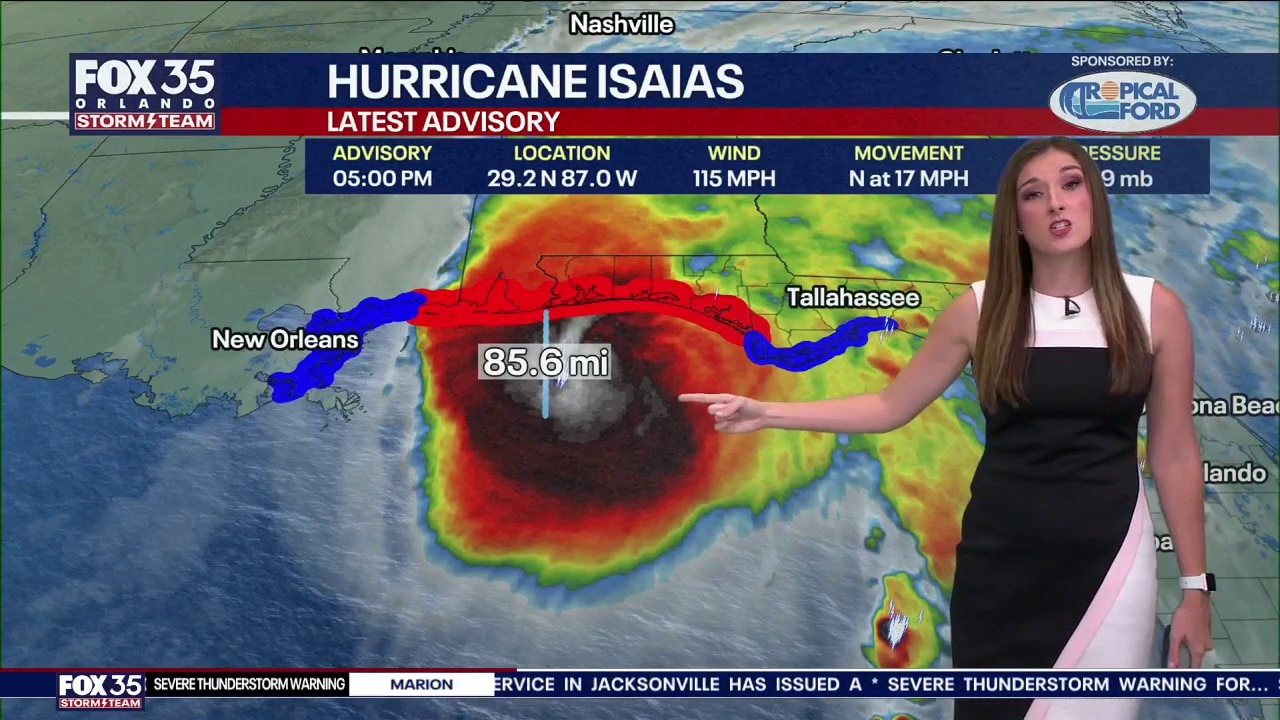 Hurricane Isaias 5 p.m. forecast upate
