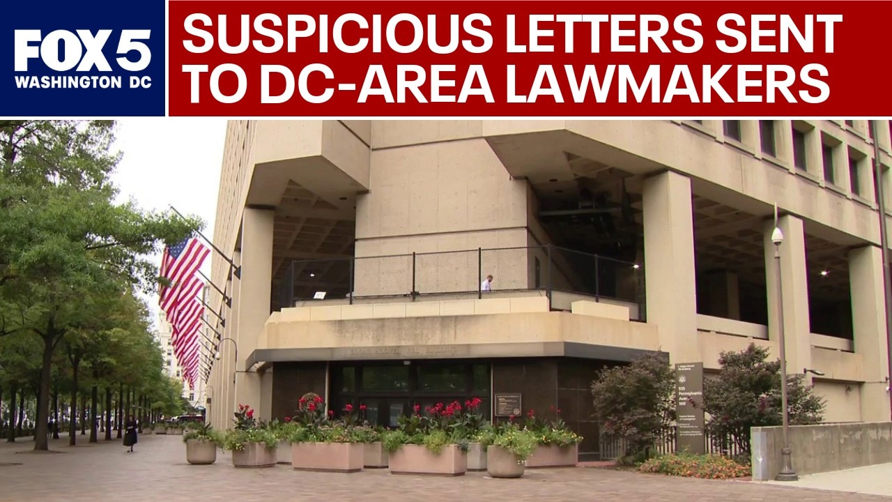 Suspicious letters sent to DC-area lawmakers, mail centers