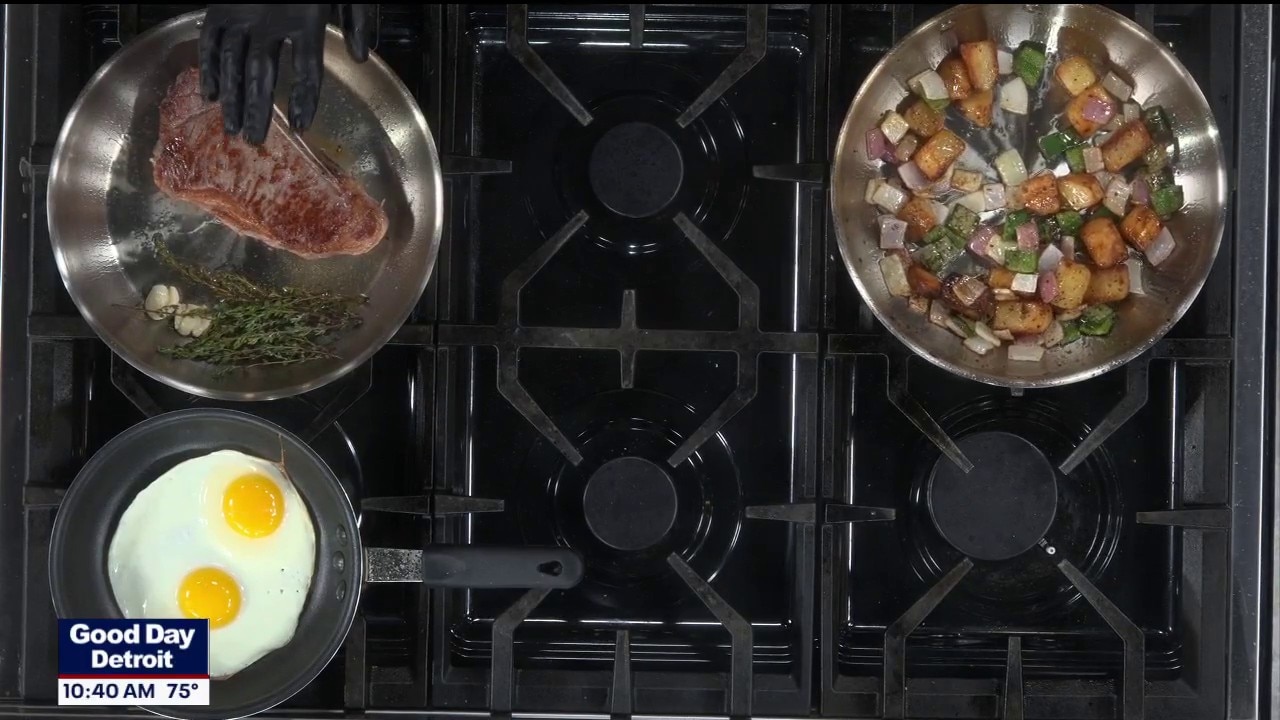 Vive Restaurant showcases its signature dry-aged steak and eggs
