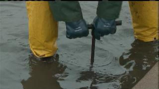 Rain, clogged grates mean flooding