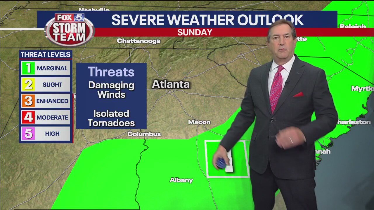 Friday evening forecast