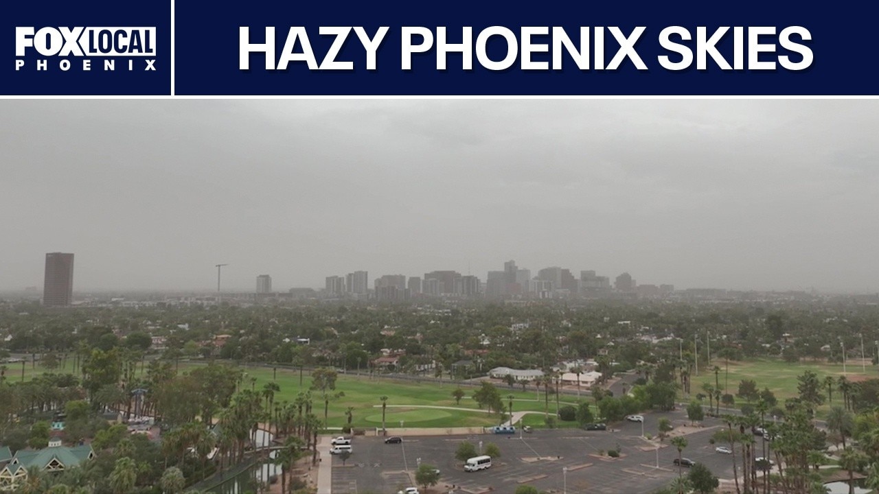 Dust storm creates hazy skies over Phoenix