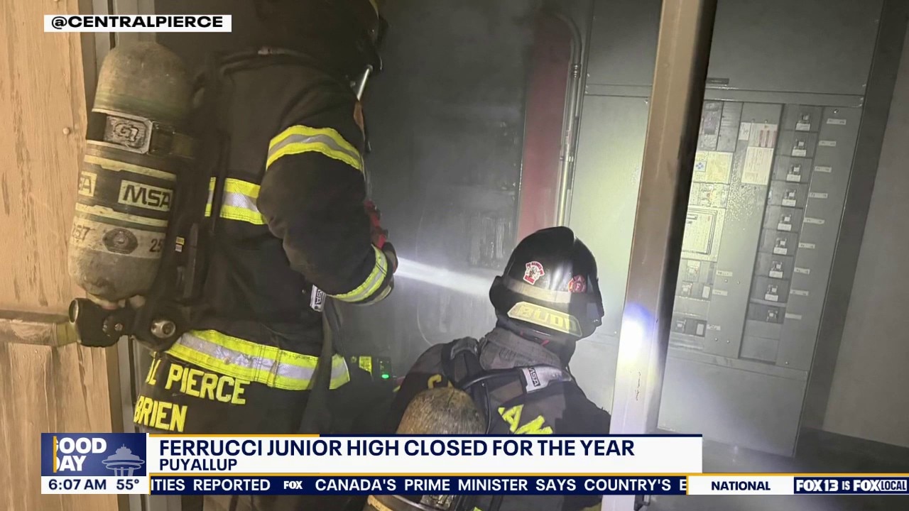 Puyallup, WA school closed for the year after fire