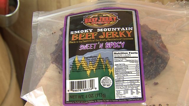 Beef jerky as far as the eye can see, check out the Beef Jerky Outlet