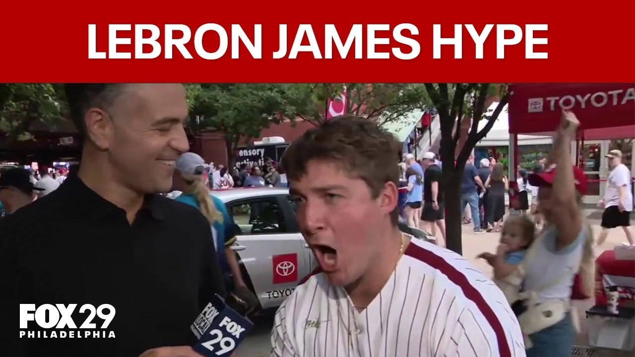 Fans celebrate LeBron James signing with Sixers