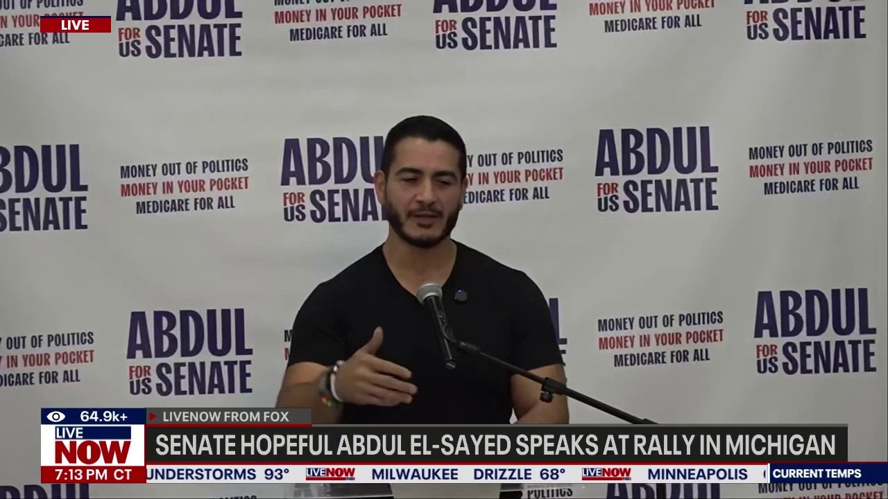 Senate hopeful Abdul El-Sayed holds campaign rally