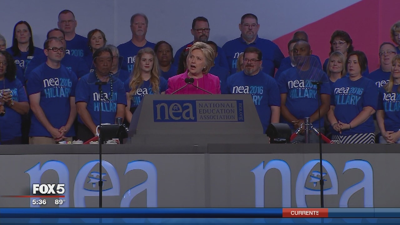 Hillary Clinton booed during education speech